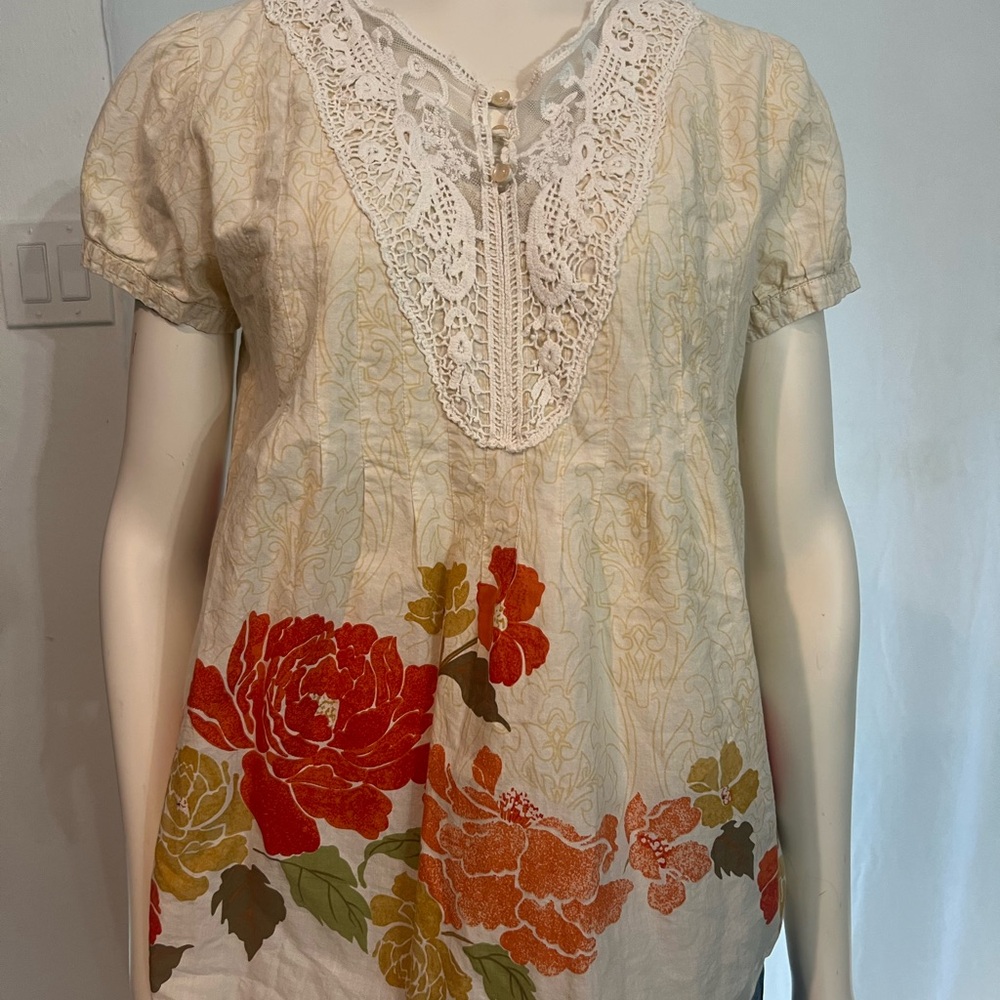 Art and Soul Bohemian Floral Blouse